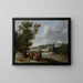 Landschaft mit der Milchfrau und dem Hirten - David Teniers der Jüngere — gerahmtes Bild an der Wand