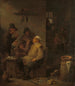 Mason rauchend mit seinen Begleitern in einer Taverne - David Teniers der Jüngere — Ansicht des Kunstwerks