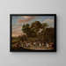 Bauern beim Tanzen und Feiern - David Teniers der Jüngere — gerahmtes Bild an der Wand