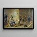 Raucher in einer Gaststätte - David Teniers der Jüngere — gerahmtes Bild an der Wand