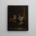 Der Flötenspieler - David Teniers der Jüngere — gerahmtes Bild an der Wand