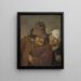 Zwei Bauern mit einem Weinglas - David Teniers der Jüngere — gerahmtes Bild an der Wand