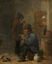 Zwei rauchende Bauern am Kohlefeuer - David Teniers der Jüngere — Ansicht des Kunstwerks