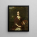 Portrait von Margaretha Nelis 1652-1705 zweite Ehefrau von Casparus Commelin - David van der Plas — gerahmtes Bild an der Wand
