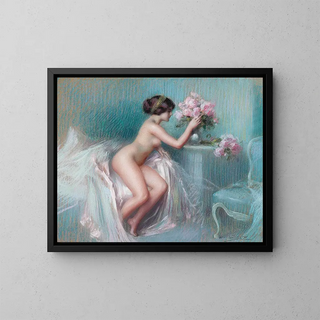 Sommerblumenarrangement - Delphin Enjolras — gerahmtes Bild an der Wand