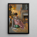 Frau mit Fächer - Delphin Enjolras — gerahmtes Bild an der Wand