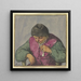 Halbfigur eines sitzenden Bauern mit einer Pfeife - Adriaen van Ostade — gerahmtes Bild an der Wand