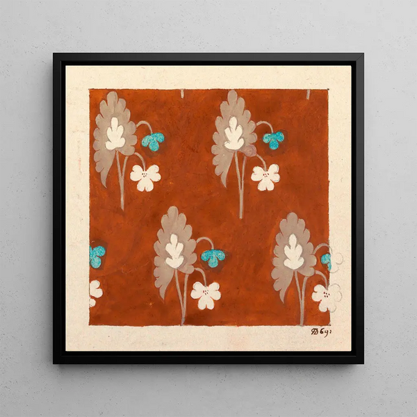 Design floral pour textile imprimé, Pl XLII - Anonymous