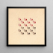 Design geometrisch für bedruckten Stoff - Anonym — gerahmtes Bild an der Wand