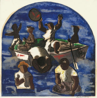 Dessin préparatoire pour L'exploitation de l'or - Cândido Portinari