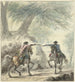 Zwei Reiter, die sich auf einem Waldweg begegnen und gegenüberstehen - Cornelis Troost — Ansicht des Kunstwerks