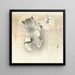 Zwei Hunde spielend - Ohara Koson — gerahmtes Bild an der Wand