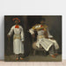 Reproduktion des Gemäldes Zwei Studien eines Inders aus Kalkutta, sitzend und stehend - Eugène Delacroix