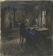 Zwei Frauen beim Lesen in einem Zimmer - Ferdinand Balzer — Ansicht des Kunstwerks
