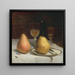 Zwei Birnen auf einem Tablett - Sanford Robinson Gifford — gerahmtes Bild an der Wand