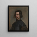 Portrait eines Mannes, vielleicht ein Selbstporträt - Diego Velázquez — gerahmtes Bild an der Wand