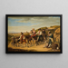 Bauern auf Monte Mario auf dem Weg nach Rom - Dietrich Wilhelm Lindau — gerahmtes Bild an der Wand