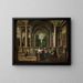 Galerie eines Palastes mit ornamentaler Architektur und Säulen - Dirck van Delen — gerahmtes Bild an der Wand