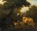 Vieh am Wasserloch - Dirck van Bergen — Ansicht des Kunstwerks