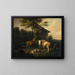 Bétail paissant - Dirck van Bergen — gerahmtes Bild an der Wand