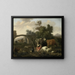 Landschaft mit Hirten und Vieh - Dirck van Bergen — gerahmtes Bild an der Wand