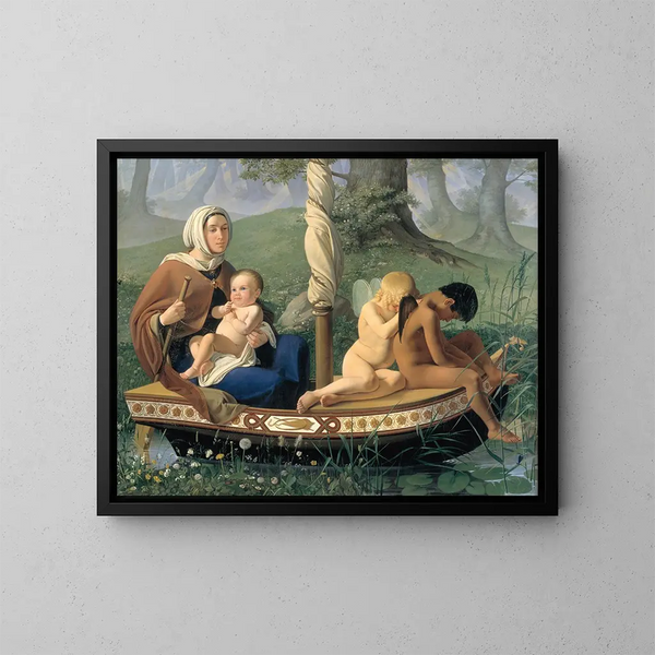 L'enfance der Serie Die vier Jahreszeiten des Menschen - Ditlev Blunck — gerahmtes Bild an der Wand
