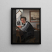 Portrait des Kupferschneiders Carl Edvard Sonne - Ditlev Blunck — gerahmtes Bild an der Wand