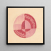 Verschiedene kleine Skizzen für Tischplatten mit eingraviertem Design mit rotem und rosa Kreis-Muster - Winold Reiss — gerahmtes Bild an der Wand