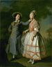 Portrait von Ekaterina Khruschova und Ekaterina Khovanskaya - Dmitry Levitsky — Ansicht des Kunstwerks