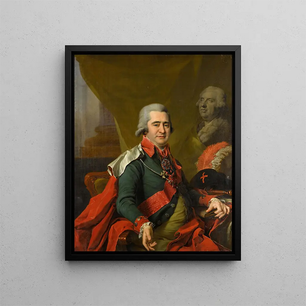 Portrait des Grafen Ilya Andreevich Bezborodko - Dmitry Levitsky — gerahmtes Bild an der Wand