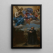 Vision des heiligen Ignatius von Loyola vom Christus und Gott dem Vater in La Storta - Domenichino — gerahmtes Bild an der Wand