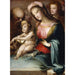 Die Heilige Familie mit Engeln - Domenico Beccafumi — gerahmtes Bild an der Wand