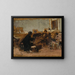 Flirt - Domenico Induno — gerahmtes Bild an der Wand