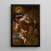 La Madone et l'Enfant adorés par Saint François d'Assise - Domenico Piola — gerahmtes Bild an der Wand