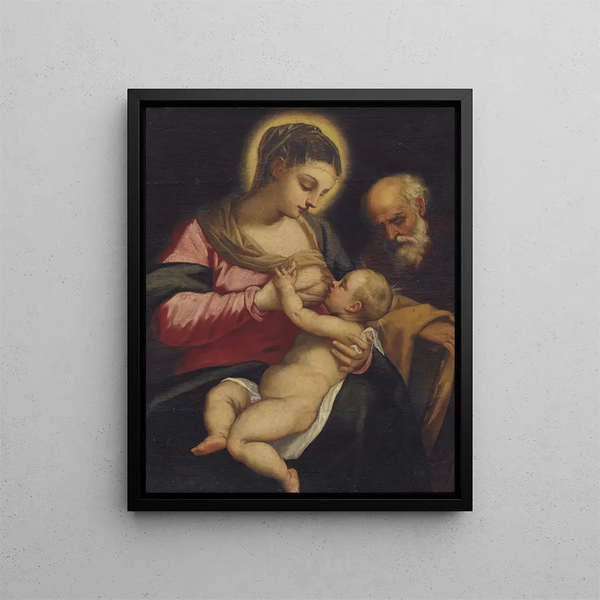 Sainte Famille - Domenico Tintoretto — gerahmtes Bild an der Wand