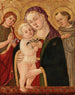 Die Jungfrau mit Kind mit Johannes dem Täufer und Franziskus - Domenico di Zanobi — Ansicht des Kunstwerks