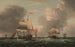 Un deux-ponts anglais à la cape avec d'autres navires et vaisseaux par vent frais - Dominic Serres — Ansicht des Kunstwerks