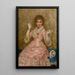 Frau mit einer Blume - Dominik Skutecký — gerahmtes Bild an der Wand