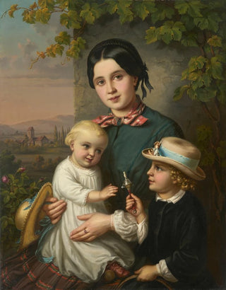 Dominik Weber - Portrait of a Young Woman with Two Children.webp