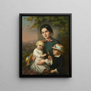 Dominik Weber - Portrait of a Young Woman with Two Children.webp