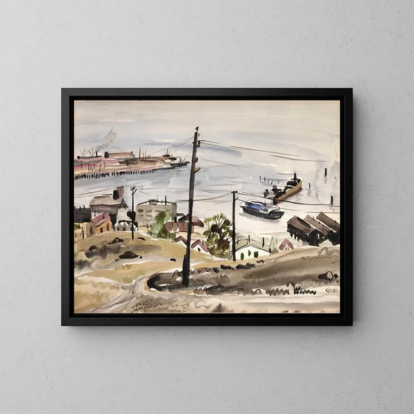 Côte californienne - Dong Kingman — gerahmtes Bild an der Wand