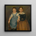 Doppelporträt von Mädchen - Václav Govi — gerahmtes Bild an der Wand