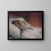 Victor Hugo auf seinem Sterbebett - Désiré François Laugée — gerahmtes Bild an der Wand