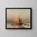 Fischer, die bei Sonnenuntergang zurückkehren - Désiré Thomassin — gerahmtes Bild an der Wand
