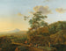 Ein italienisches Landschaft mit Reisenden - Niederländische Schule — Ansicht des Kunstwerks