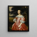 Portrait einer Dame in rosa Kleid - Niederländische Schule — gerahmtes Bild an der Wand