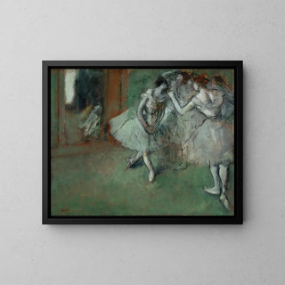 Ein Tanzgruppe - Edgar Degas — gerahmtes Bild an der Wand
