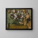 Eine sitzende Frau neben einer Blumen vase - Edgar Degas — gerahmtes Bild an der Wand
