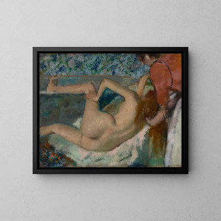 Nach dem Bad - Edgar Degas — gerahmtes Bild an der Wand