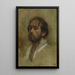 Selbstporträt - Edgar Degas — gerahmtes Bild an der Wand